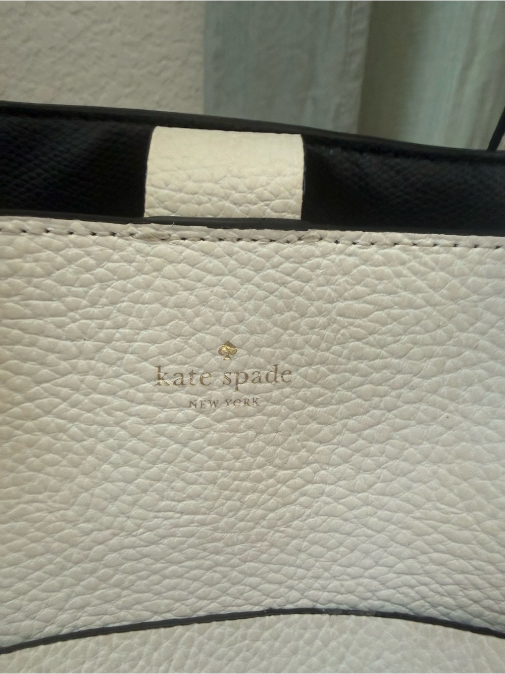 Kate Spase White Studded Leather Tote Bag - Picture 3 of 6